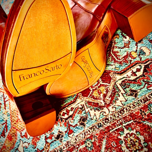 SOLD Franco Sarto | NWT Cognac brown leather boots - Picture 5 of 9